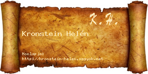 Kronstein Helén névjegykártya