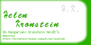 helen kronstein business card